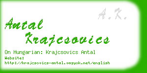 antal krajcsovics business card